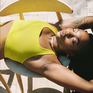 Girlfriend Collective Chartreuse Paloma Bra